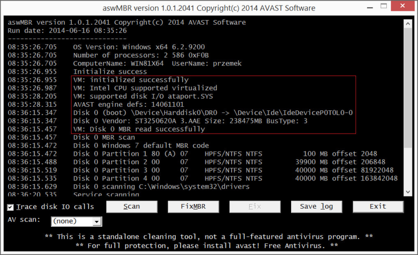 Avast aswMBR