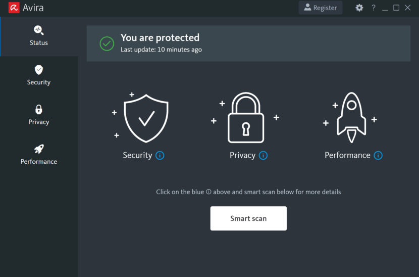avira antivirus screen shot