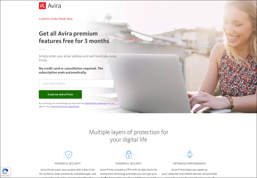 avira antivirus promotion screen shot