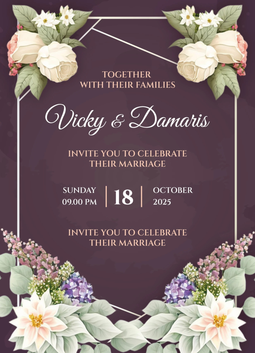 Download Editable Wedding Invitation Card For Free
