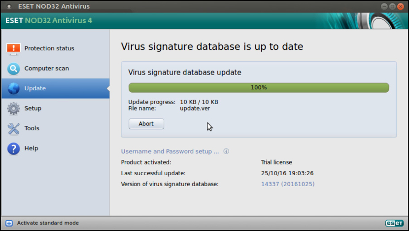 ESET NOD32 Antivirus for Linux Desktop