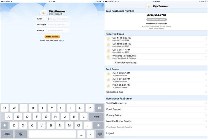 Send and receive free faxes to your email or iPhone