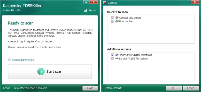 Kaspersky TDSSKiller anti rootkit