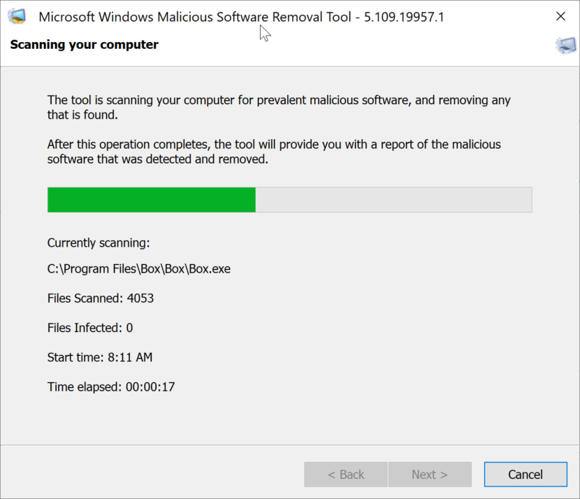 Windows Malicious Software Removal Tool