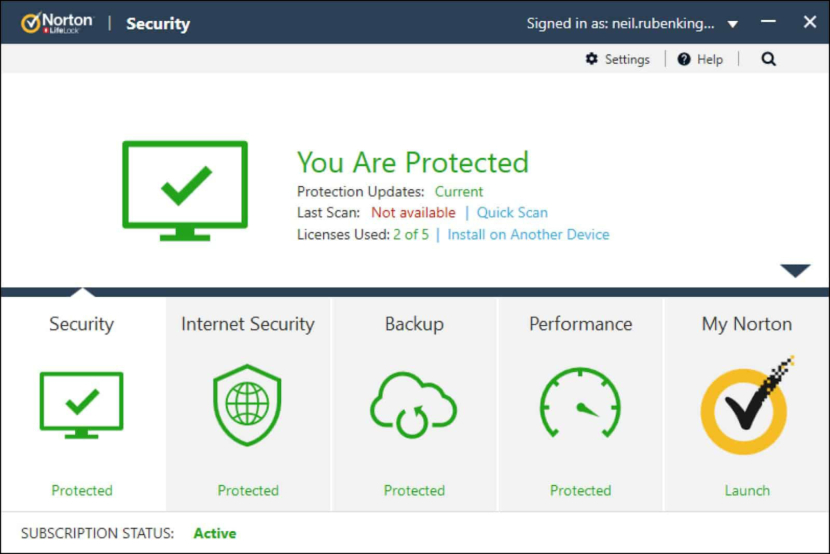 Norton 360 and Antivirus Plus Screen Shots