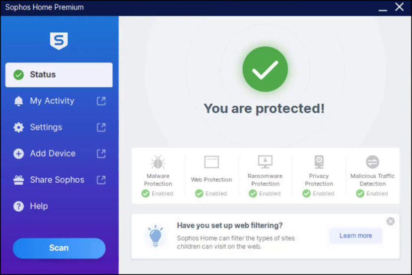 Sophos Home for PCs and macOS