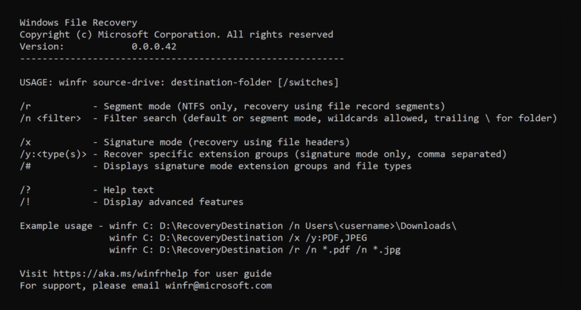 Windows File Recovery